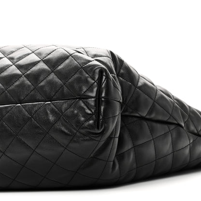 Saint Laurent Lambskin Quilted Maxi Icare Shopping Tote Black 11 of 11