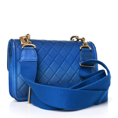 Chanel Caviar Quilted Medium Sunset On The Sea Flap Blue 3 of 10