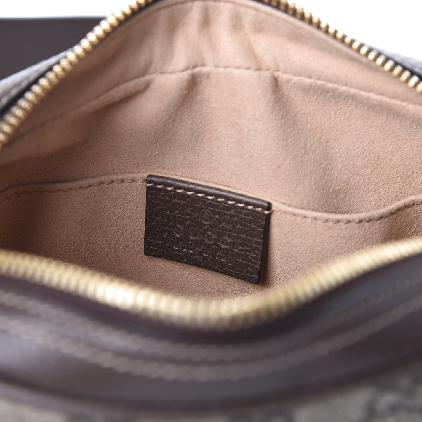 GG Supreme Monogram Web Small Ophidia Belt Bag 85 34 Dark Brown