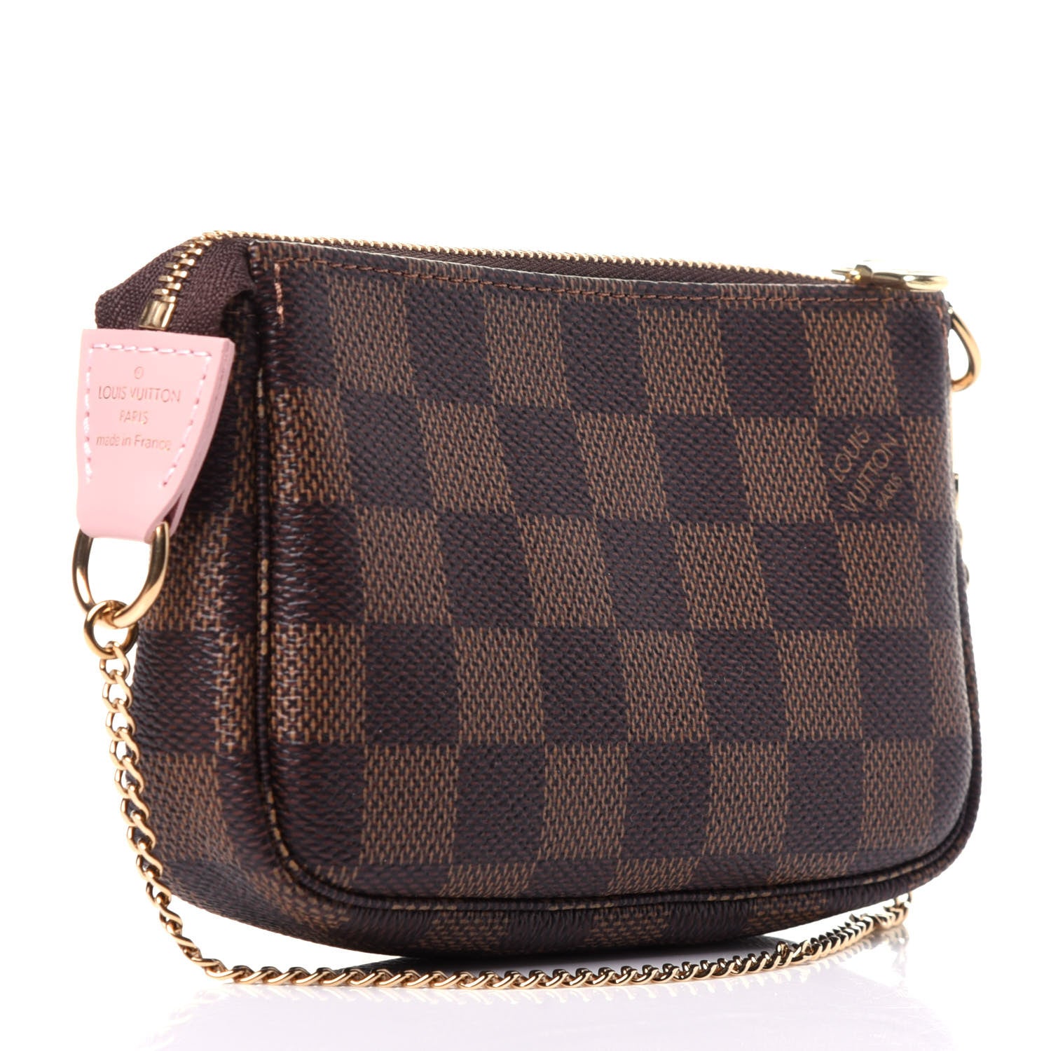 Louis Vuitton Damier Ebene 2020 Christmas Animation Big Wheel Mini Pochette Accessories Rose Ballerine 3 of 10