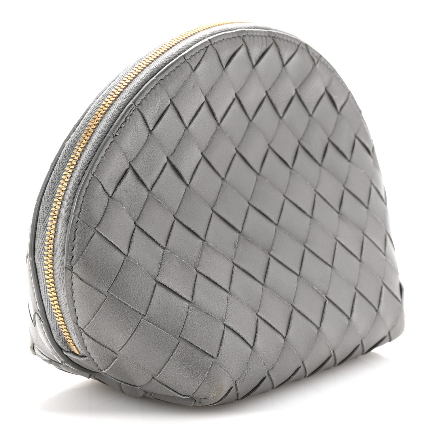 Bottega Veneta Nappa Intrecciato Cosmetic Case Concrete 3 of 7