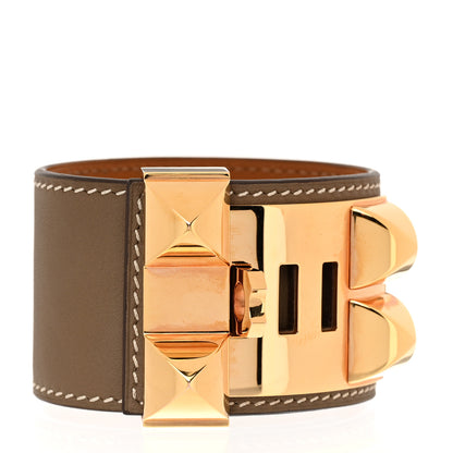 Hermes Swift Collier de Chien CDC Bracelet T2 Etoupe 3 of 9
