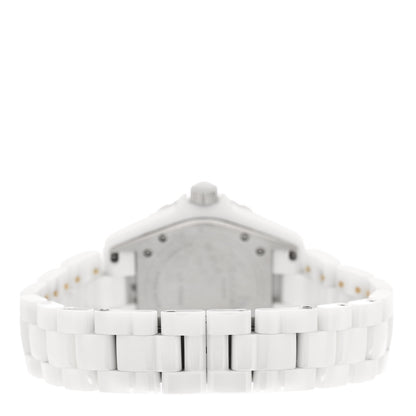 Chanel Stainless Steel Ceramic Diamond Pave Bezel 38mm J12 Automatic Watch White 3 of 5