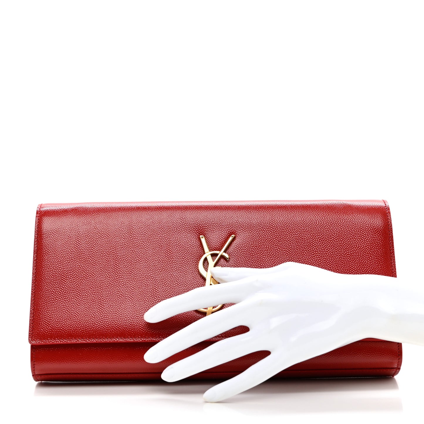Grain De Poudre Classic Monogram Cassandre Clutch New Red