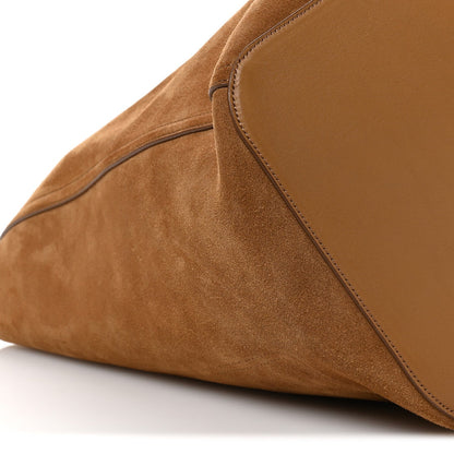 Loewe Suede Calfskin Medium Pebble Bucket Bag Tobacco 9 of 10