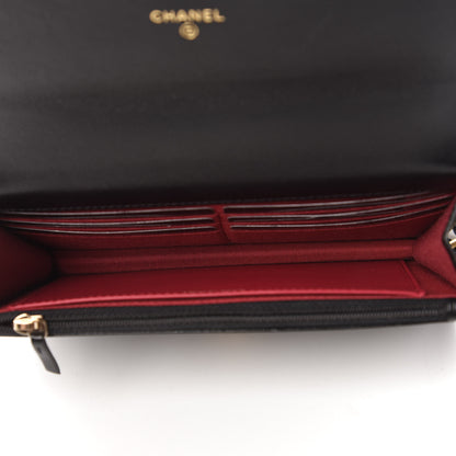 Chanel Lambskin Quilted Chanel 19 Wallet On Chain WOC Black 5 of 13