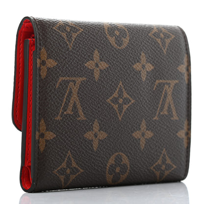 Louis Vuitton Monogram Flower Lock Compact Wallet Coquelicot 3 of 7