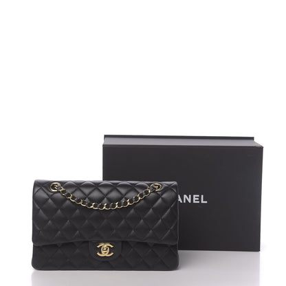 Chanel Lambskin Quilted Medium Double Flap Black 11 of 11