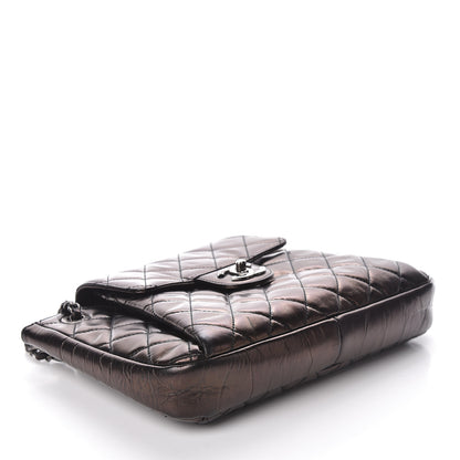 Chanel Glazed Calfskin Quilted Accordion Flap Black 4 of 11