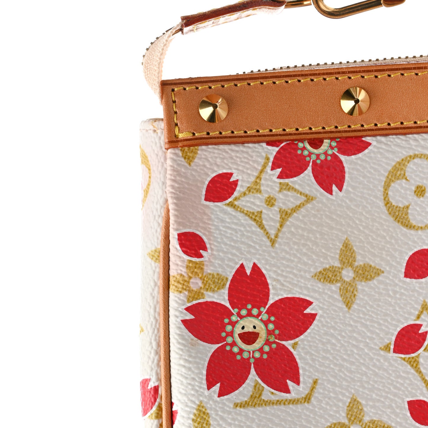 Monogram Cherry Blossom Pochette Accessories Red