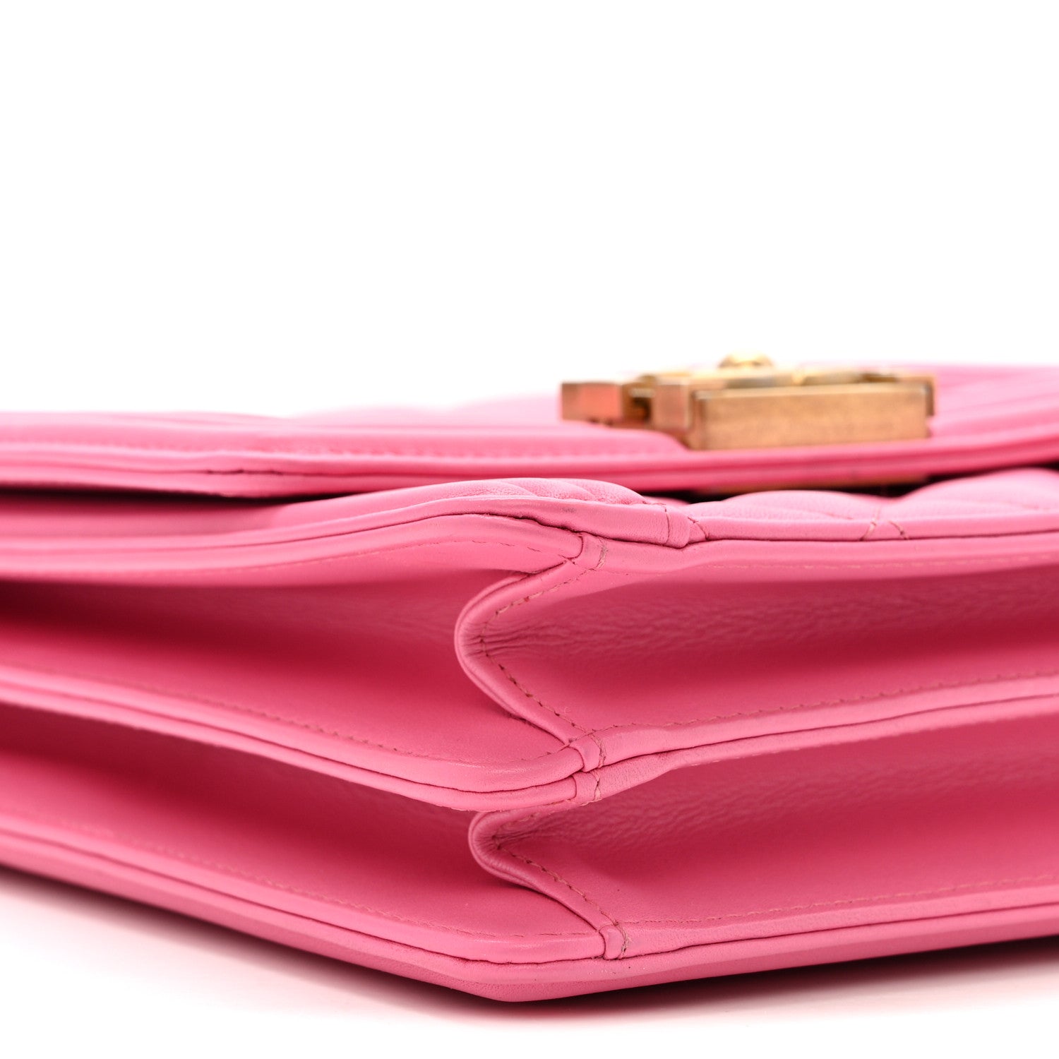 Chanel Calfskin Quilted North South Boy Flap Pink 9 of 15