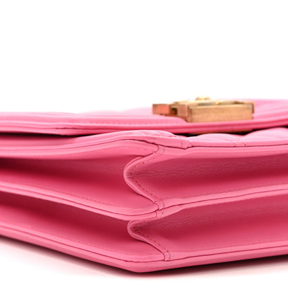 Chanel Calfskin Quilted North South Boy Flap Pink 9 of 15