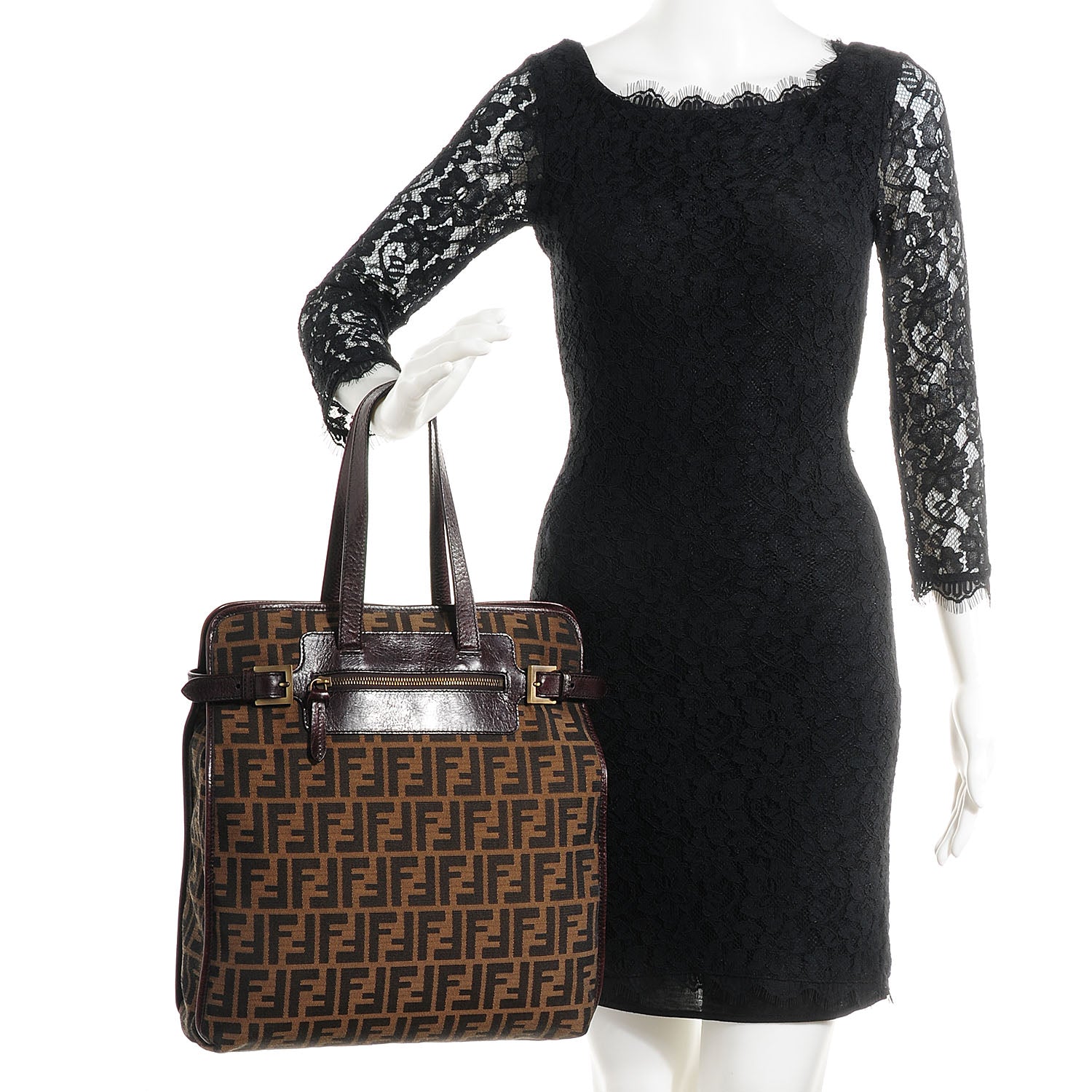 Fendi Zucca Shopper Tote Tobacco 2 of 10
