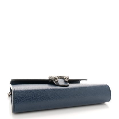 Gucci Dollar Calfskin Crystal Mini Dionysus Chain Wallet Blue Agata Black Diamond 4 of 12