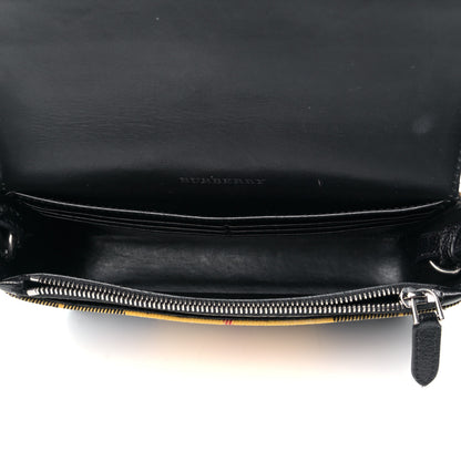 Burberry House Check Tartan Mix Hampshire Crossbody Antique Yellow Black 4 of 4