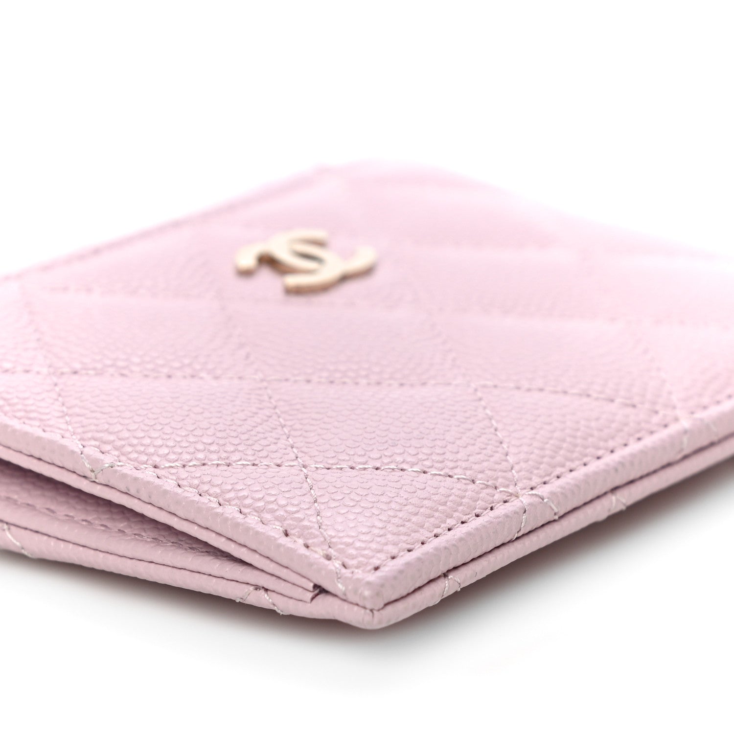 Chanel Caviar Quilted CC Zip Card Holder Light Pink 10 of 14