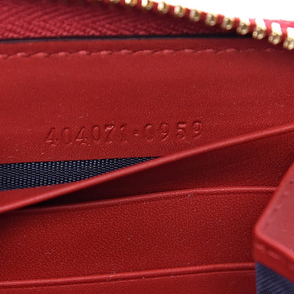 Gucci GG Supreme Monogram Blooms Zip Around Wallet Blue Red 7 of 8