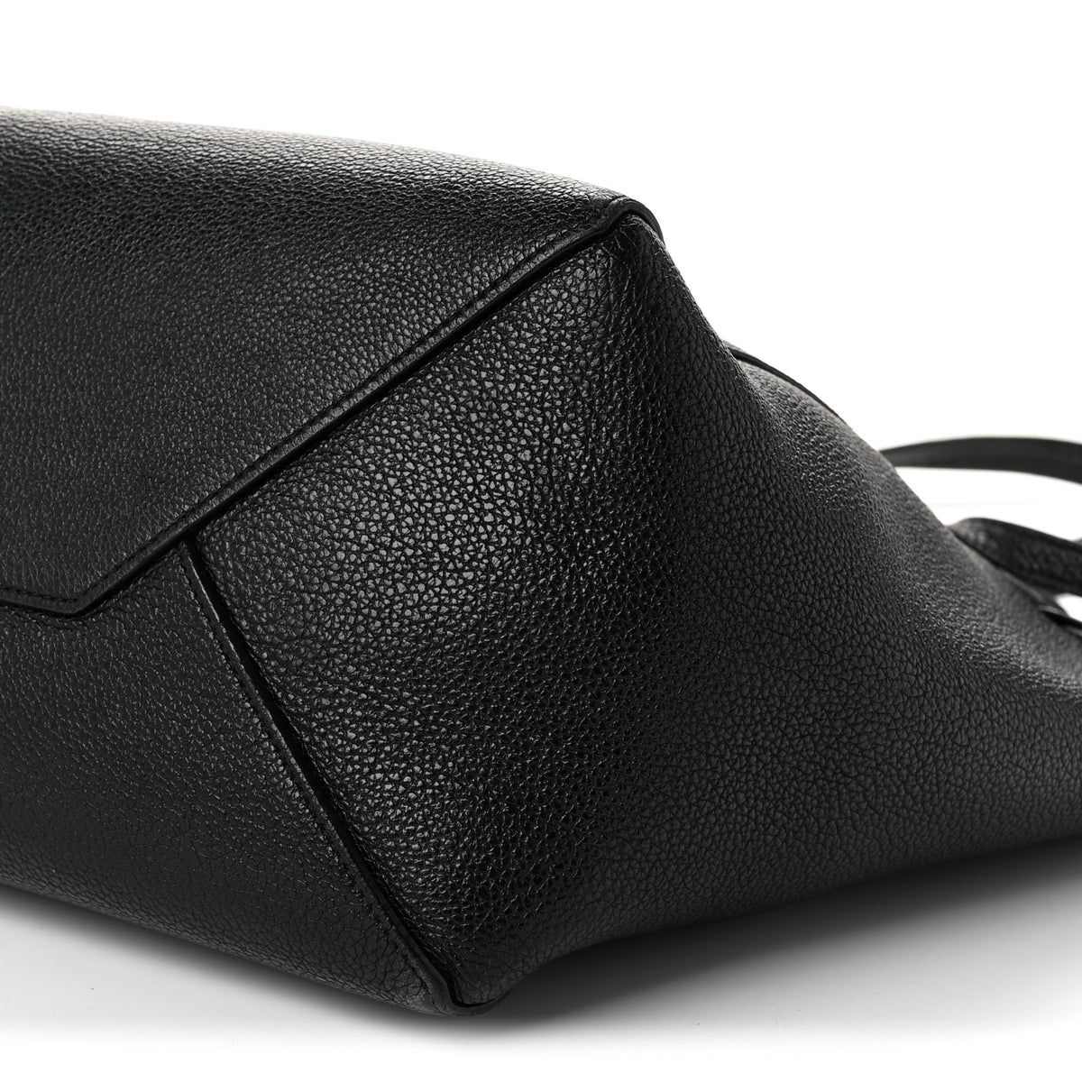 Soft Grained Calfskin Small Belt Cabas Phantom Black