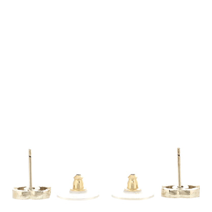 Chanel Metal CC Mini Stud Earrings Silver 3 of 3