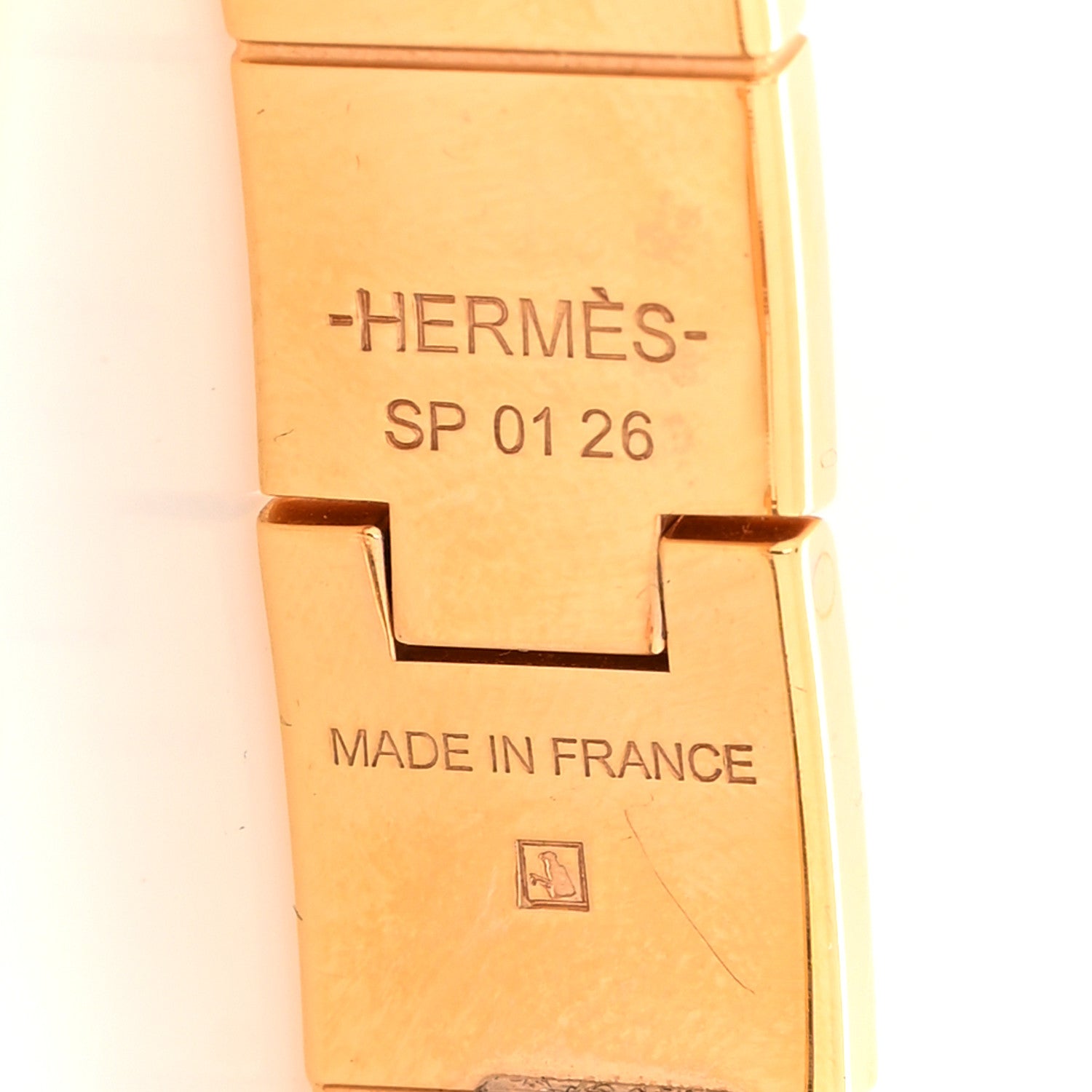 Hermes Enamel Narrow Charniere Hinged Bracelet S Raisin 5 of 5