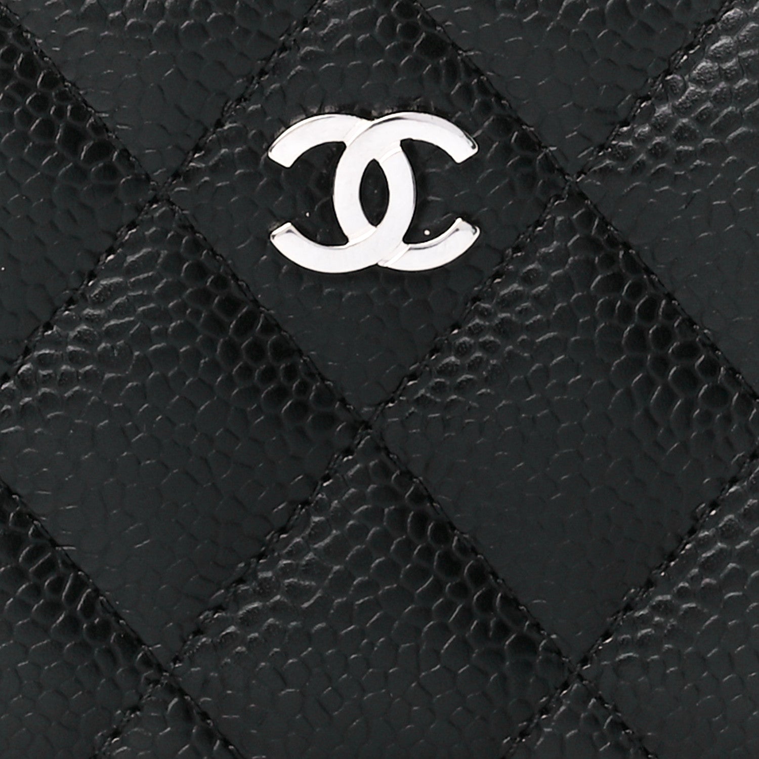 Chanel Caviar Quilted Zip Coin Purse Black 8 of 11