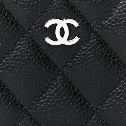 Chanel Caviar Quilted Zip Coin Purse Black 8 of 11