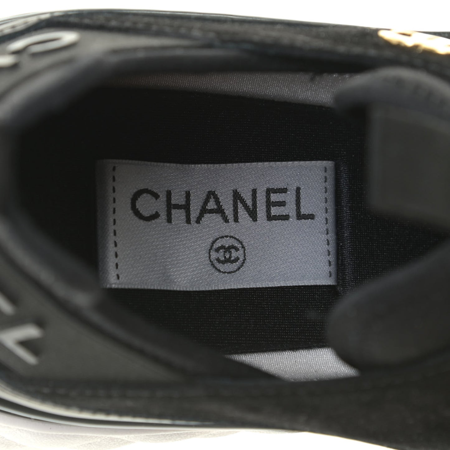 Velvet Calfskin Mixed Fibers CC Sneakers 41 Black
