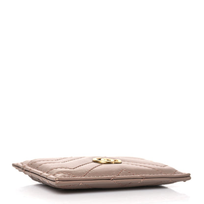 Gucci Calfskin Matelasse GG Marmont Card Holder Porcelain Rose 4 of 6