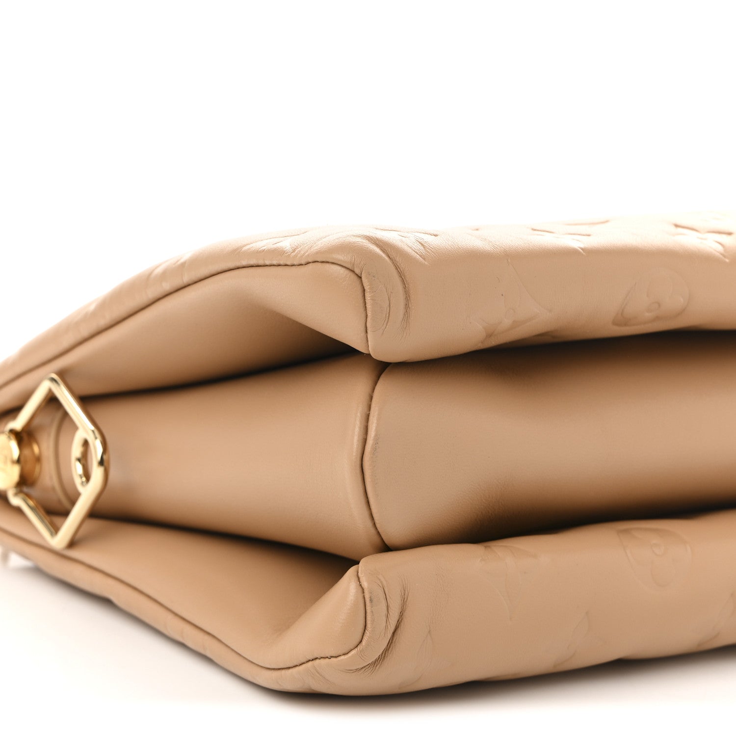 Louis Vuitton Lambskin Embossed Monogram Coussin PM Camel 8 of 9