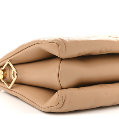 Louis Vuitton Lambskin Embossed Monogram Coussin PM Camel 8 of 9