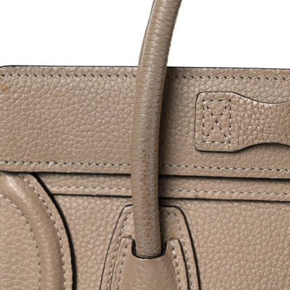 Celine Drummed Calfskin Nano Luggage Dune 14 of 19