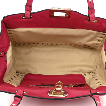 Valentino Garavani Vitello Small Rockstud Tote Fuchsia 5 of 10