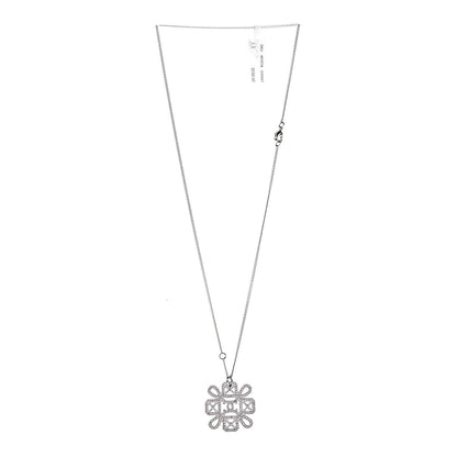 Chanel Crystal Strass Necklace Silver 3 of 6