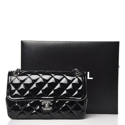 Chanel Patent Quilted Large Coco Shine Flap Black 9 of 9