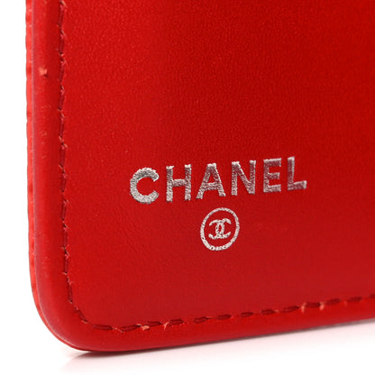 Chanel Caviar Timeless CC Zipped Pocket Wallet Red 6 of 8