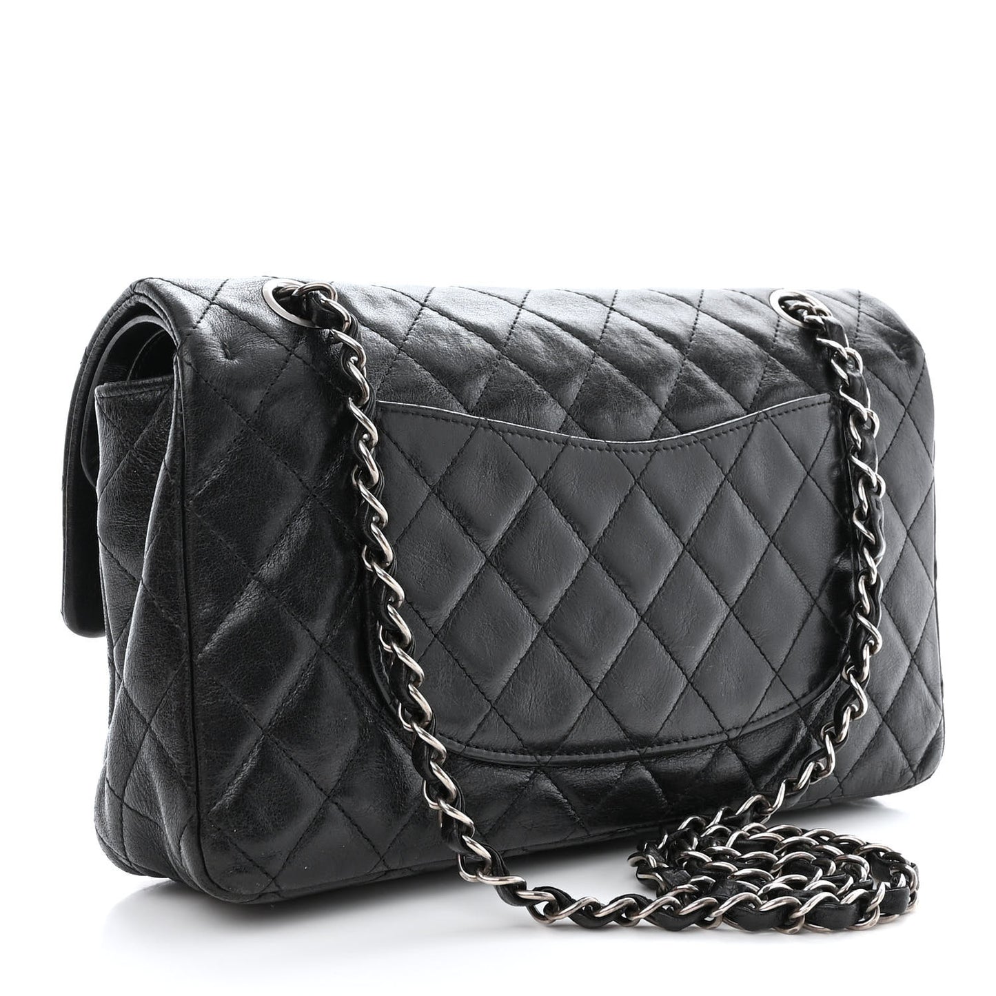 Lambskin Quilted Medium Hybrid Reissue Flap Black