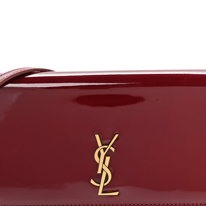 Saint Laurent Patent Monogram Phone Holder Crossbody Chataigne 8 of 10