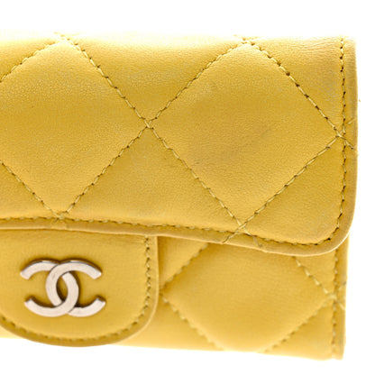 Chanel Lambskin Quilted 6 Key Holder Yellow 14 of 16