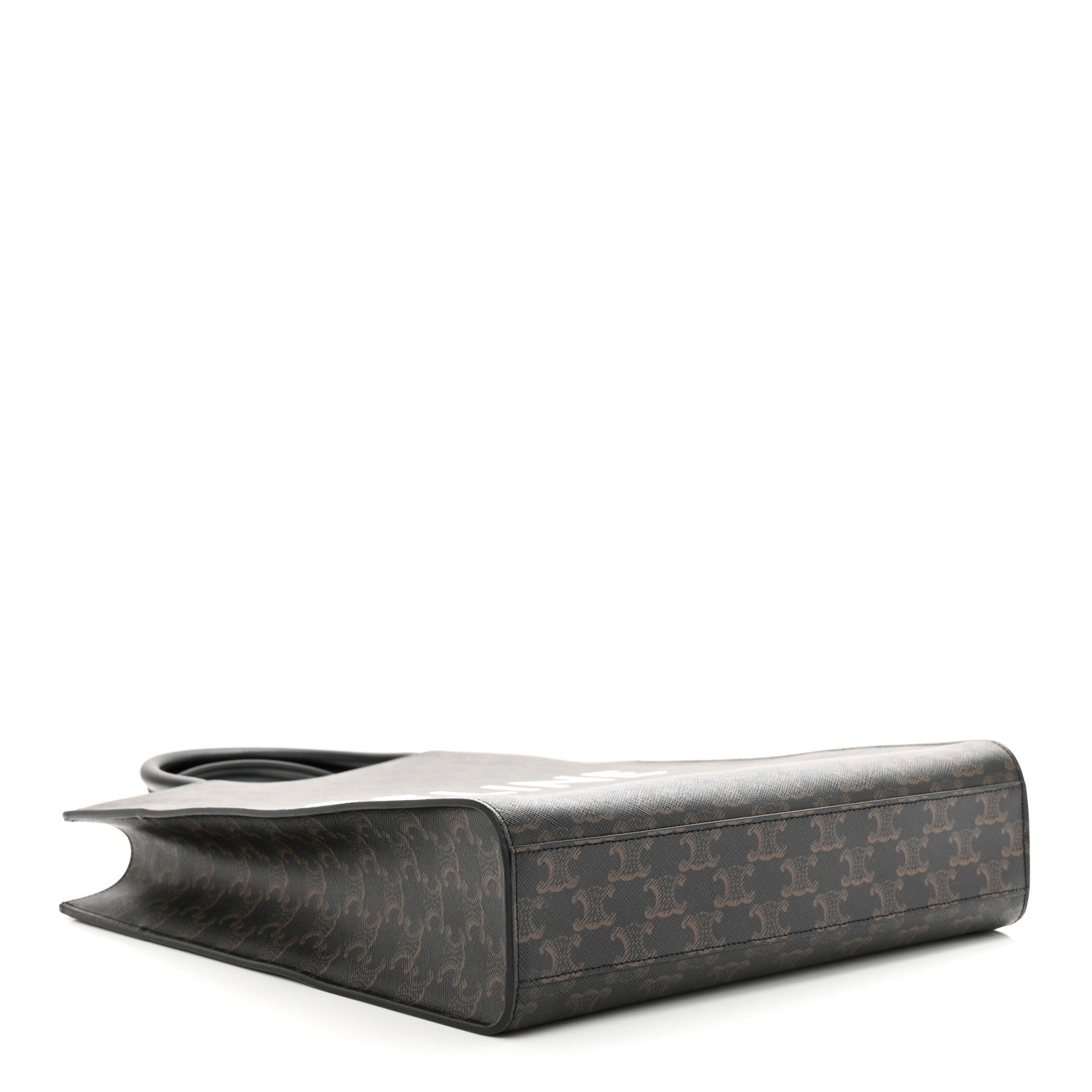 Celine Triomphe Canvas Calfskin Medium Vertical Cabas Black 4 of 8