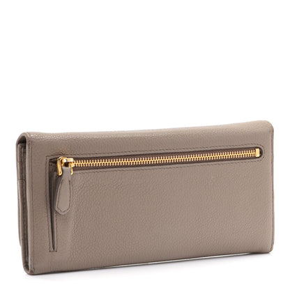 Prada Vitello Daino Continental Flap Wallet Cammeo 4 of 14