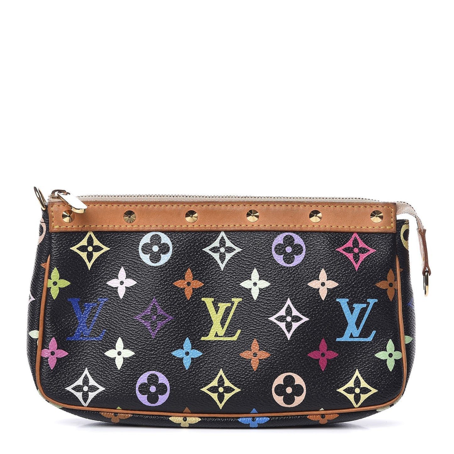 Monogram Multicolor Pochette Accessories Black