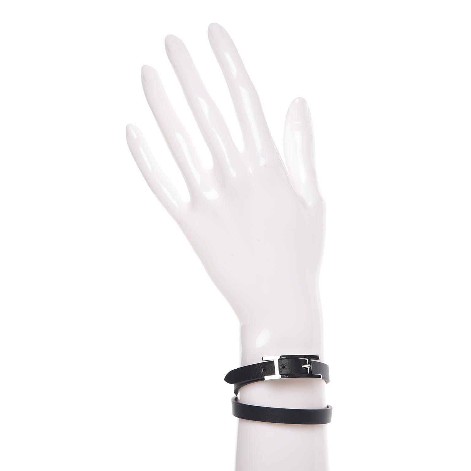 Hermes Chamonix Behapi Double Tour Bracelet XS Black Gold 2 of 7