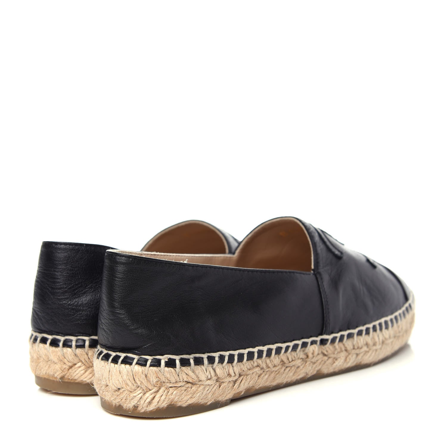 Chanel Lambskin CC Espadrilles 38 Black 4 of 11