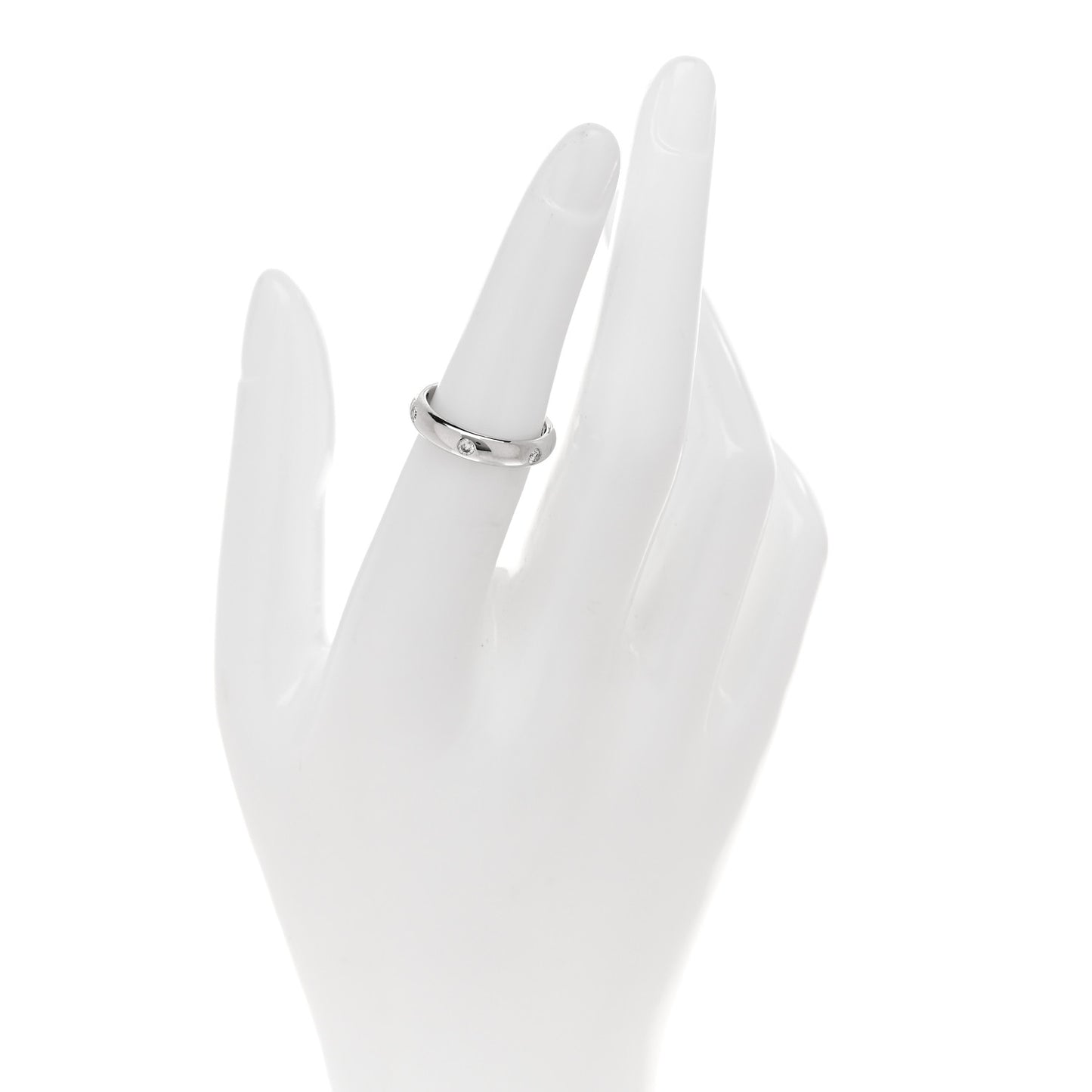 18K White Gold 6 Diamond Stella Band Ring 51 5.75