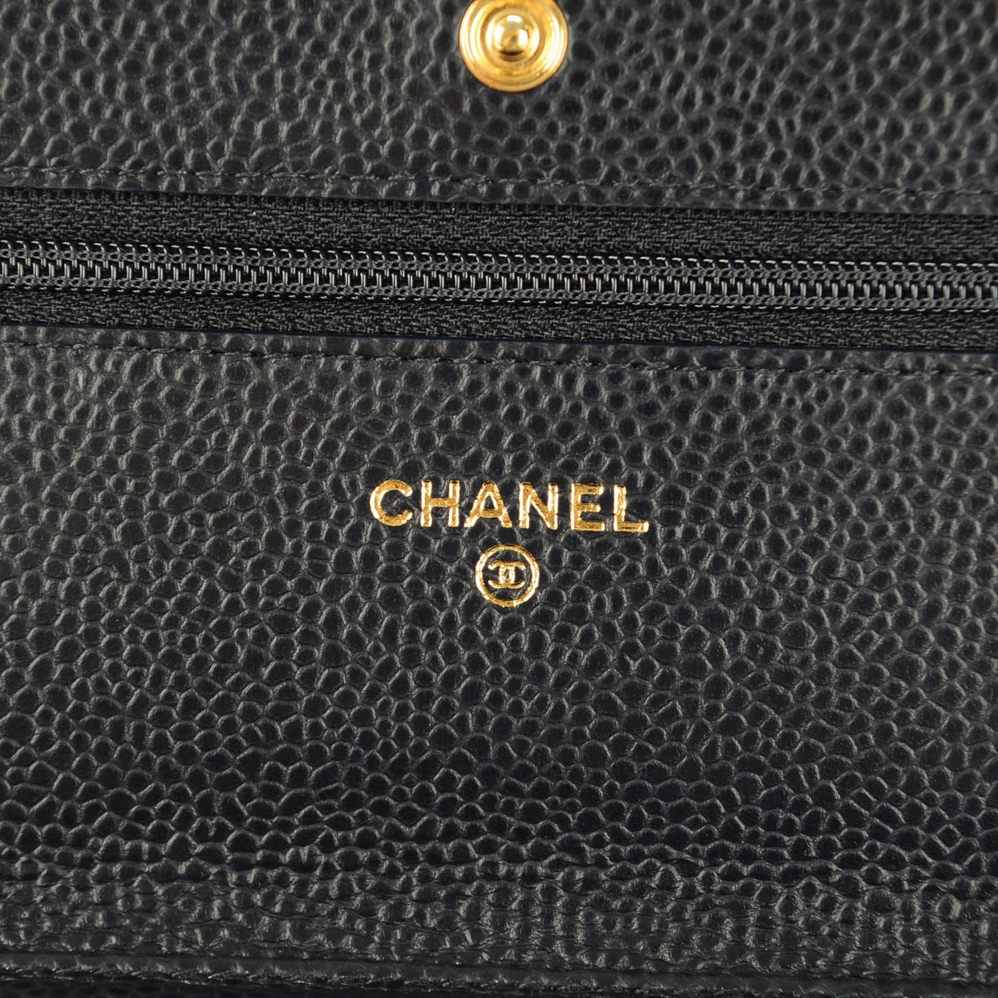 Caviar Quilted Wallet On Chain WOC Navy