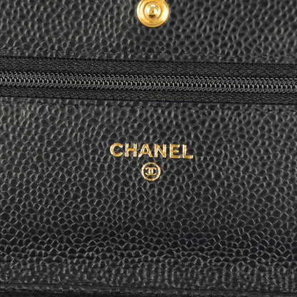 Chanel Caviar Quilted Wallet On Chain WOC Navy 6 of 8