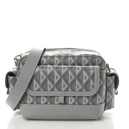 Christian Dior Coated Canvas CD Diamond Hit The Road Messenger Grey 7 of 9