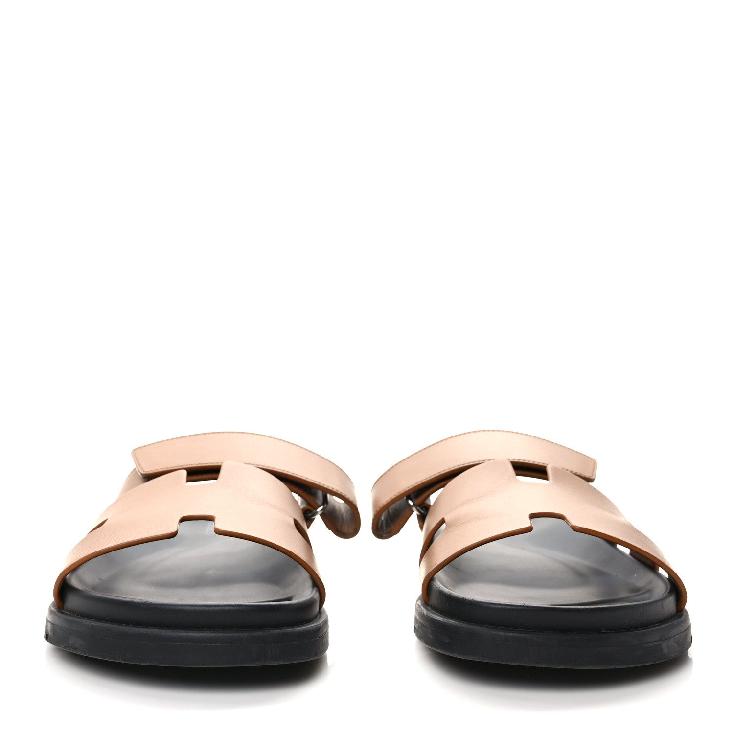 Hermes Calfskin Womens Chypre Sandals 40.5 Naturel 2 of 11
