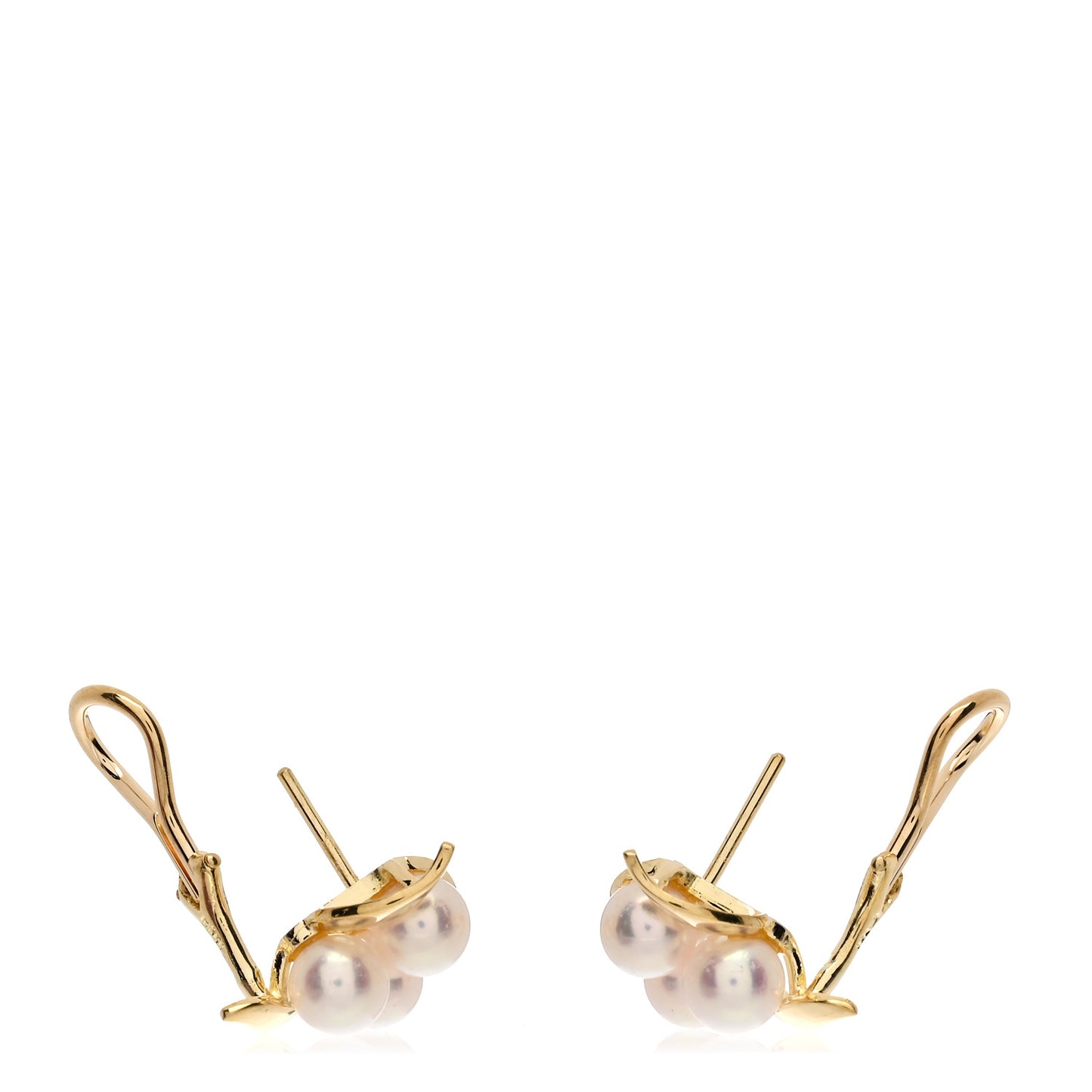 18K Yellow Gold Akoya Pearl 5.5-6mm Stud Earrings