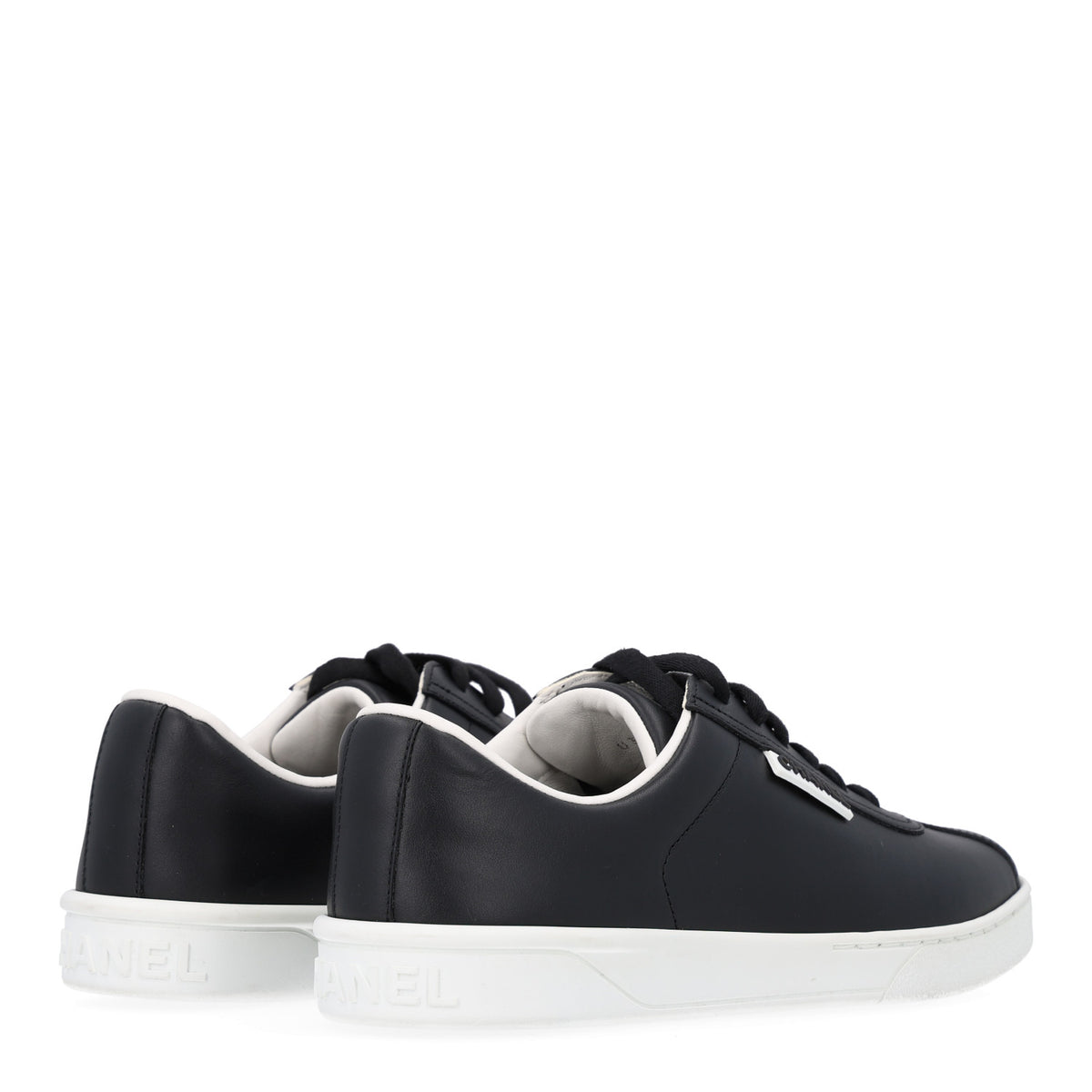 Calfskin CC Uniform Womens Sneakers 37 Black